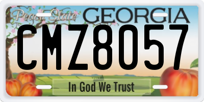 GA license plate CMZ8057