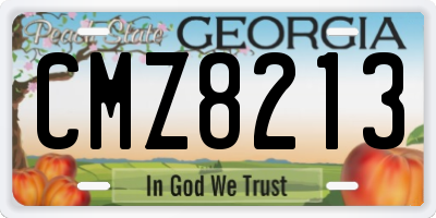 GA license plate CMZ8213