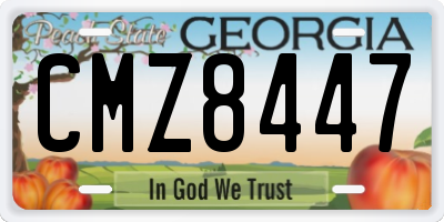 GA license plate CMZ8447