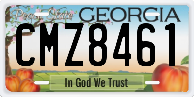 GA license plate CMZ8461