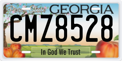 GA license plate CMZ8528
