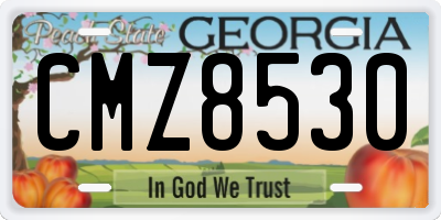 GA license plate CMZ8530