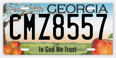 GA license plate CMZ8557