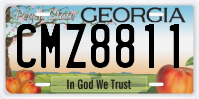 GA license plate CMZ8811