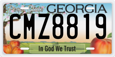 GA license plate CMZ8819