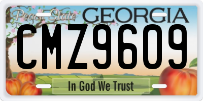 GA license plate CMZ9609