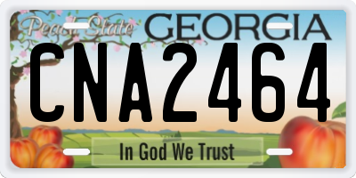 GA license plate CNA2464