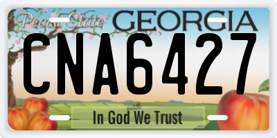 GA license plate CNA6427