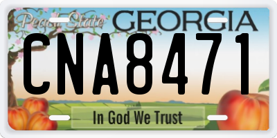 GA license plate CNA8471