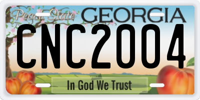 GA license plate CNC2004
