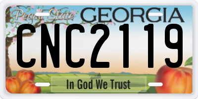 GA license plate CNC2119