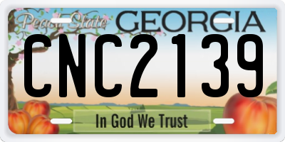 GA license plate CNC2139