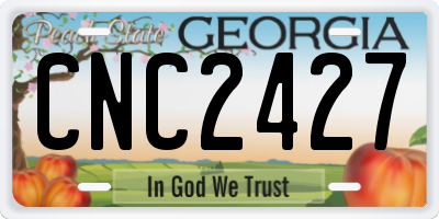 GA license plate CNC2427