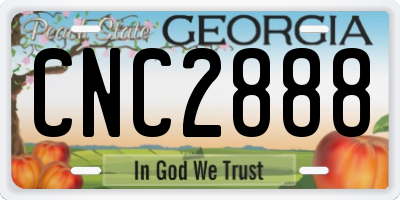 GA license plate CNC2888