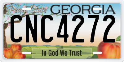 GA license plate CNC4272