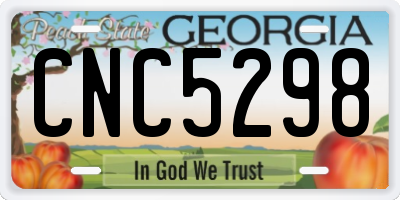 GA license plate CNC5298