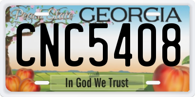 GA license plate CNC5408