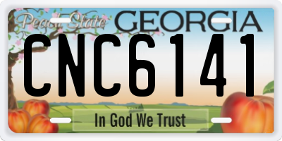 GA license plate CNC6141