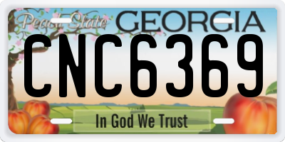 GA license plate CNC6369