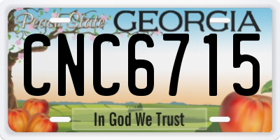 GA license plate CNC6715