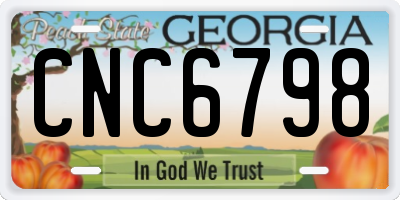 GA license plate CNC6798
