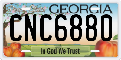 GA license plate CNC6880
