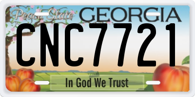 GA license plate CNC7721