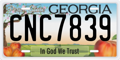 GA license plate CNC7839