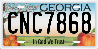 GA license plate CNC7868