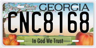 GA license plate CNC8168