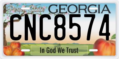 GA license plate CNC8574