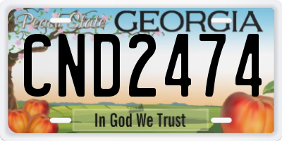 GA license plate CND2474