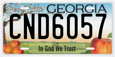 GA license plate CND6057