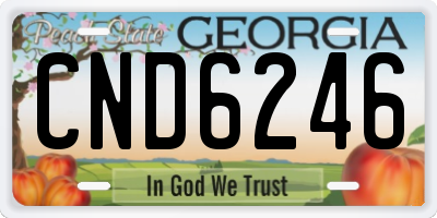 GA license plate CND6246