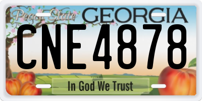 GA license plate CNE4878