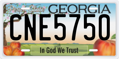 GA license plate CNE5750