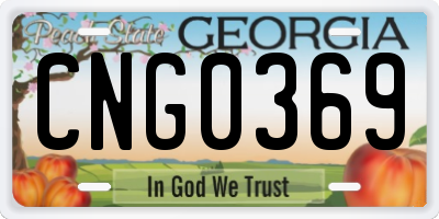 GA license plate CNG0369
