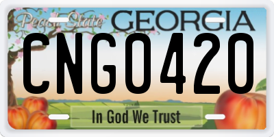 GA license plate CNG0420