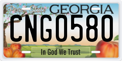 GA license plate CNG0580