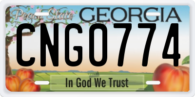 GA license plate CNG0774