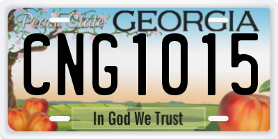 GA license plate CNG1015