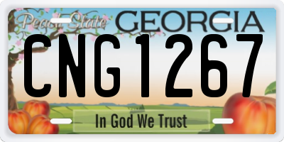GA license plate CNG1267