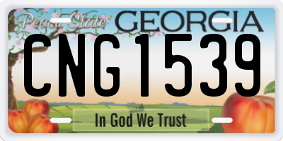 GA license plate CNG1539