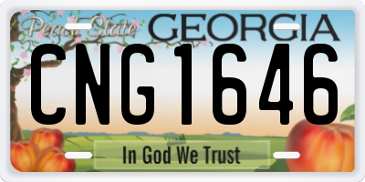 GA license plate CNG1646