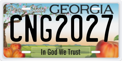 GA license plate CNG2027