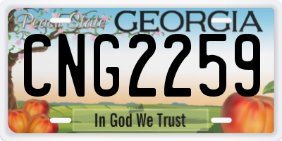 GA license plate CNG2259