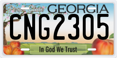GA license plate CNG2305
