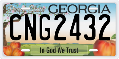 GA license plate CNG2432