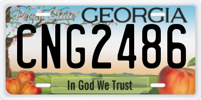 GA license plate CNG2486
