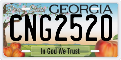 GA license plate CNG2520